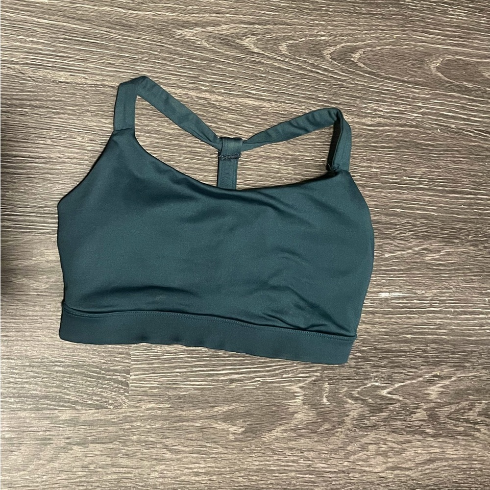 forever 21 teal padded sports bra size small